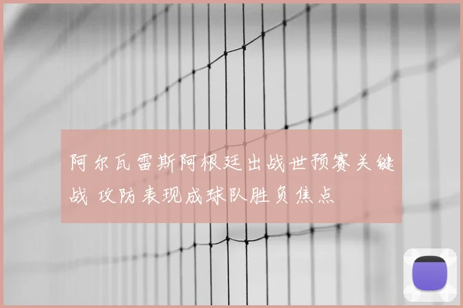 阿尔瓦雷斯阿根廷出战世预赛关键战 攻防表现成球队胜负焦点